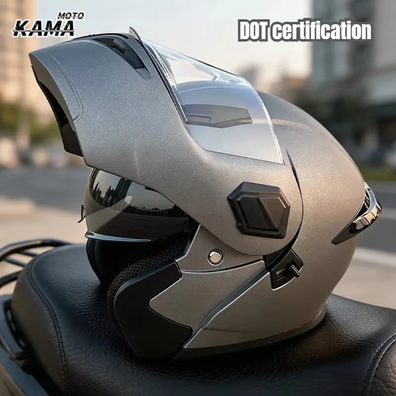 Modular Flip Up Motorcycle Helmet Dot Approved - フリップアップ式モジュラーバイクヘルメット、男女兼用、フルフェイス・オープンフェイス、大人用電動スクーターヘルメット、DOT認証済み