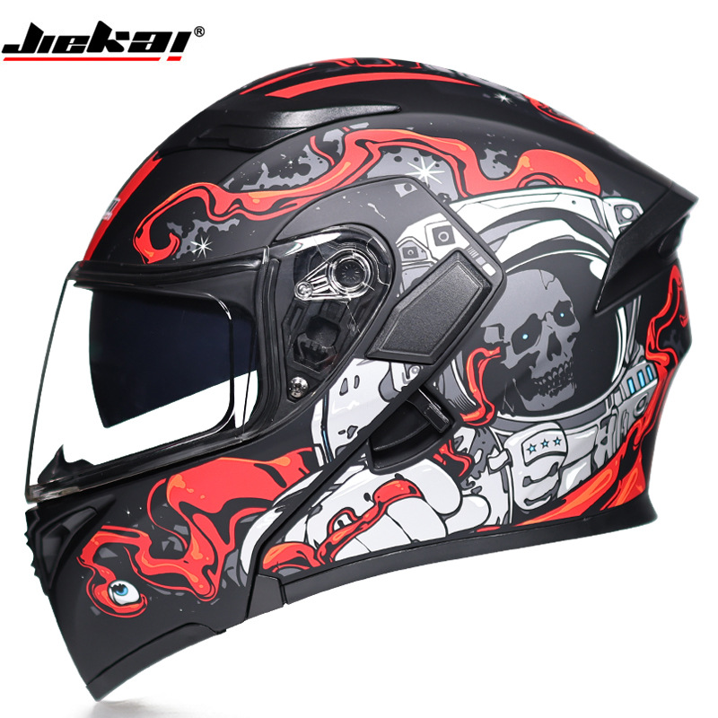 W Bluetooth搭載曇り止めダブルレンズフルフェイスヘ - Full Face Motorcycle Helmet With Bluetooth のレビューと価格