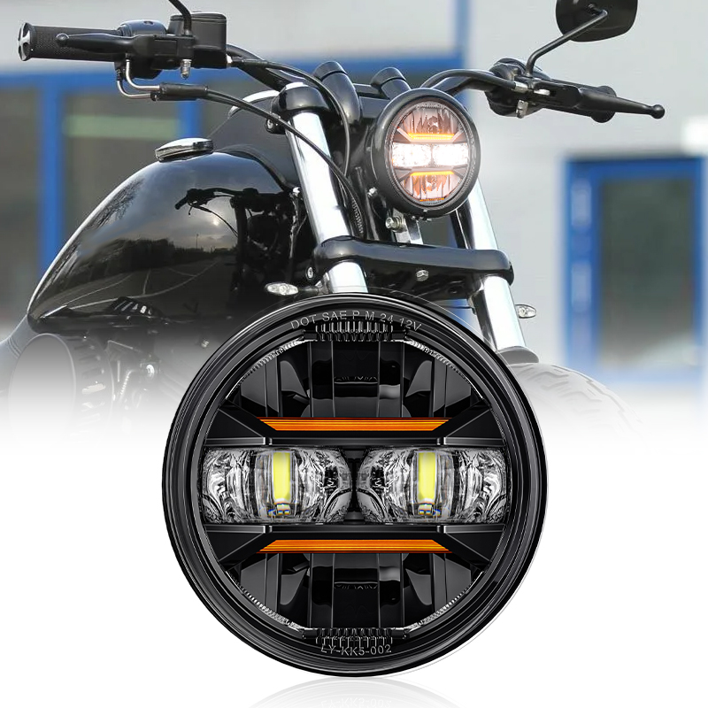 ユニバーサル車オートバイ 5.75 インチ LED ヘッドラ - Universal Motorcycle Led Headlight Projector のレビューと価格
