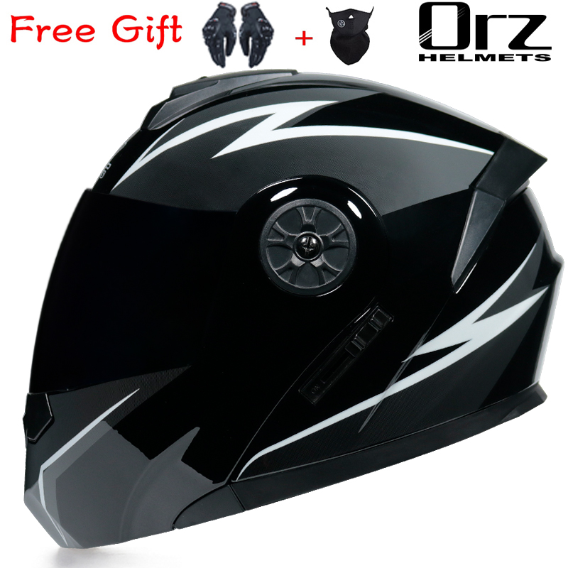 ORZ-161 最新DOT規格適合安全モジュラーフリップアッ - Full Face Motorcycle Helmet With Bluetooth のレビューと価格