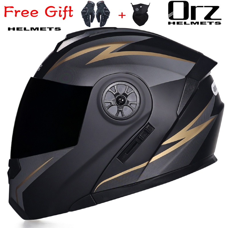 ORZ-161 最新DOT規格適合安全モジュラーフリップアッ - Full Face Motorcycle Helmet With Bluetooth のレビューと価格