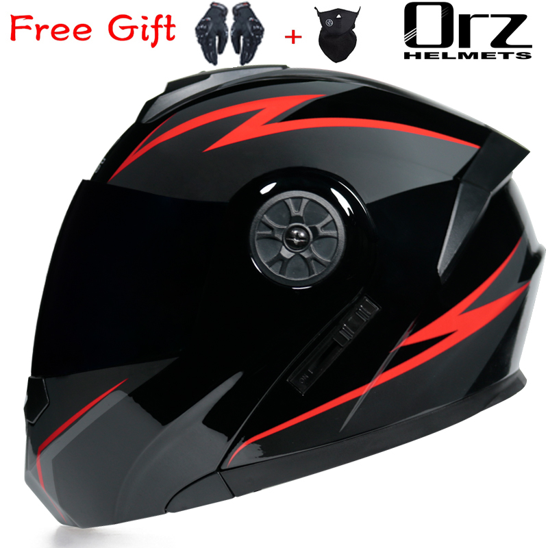ORZ-161 最新DOT規格適合安全モジュラーフリップアッ - Full Face Motorcycle Helmet With Bluetooth のレビューと価格