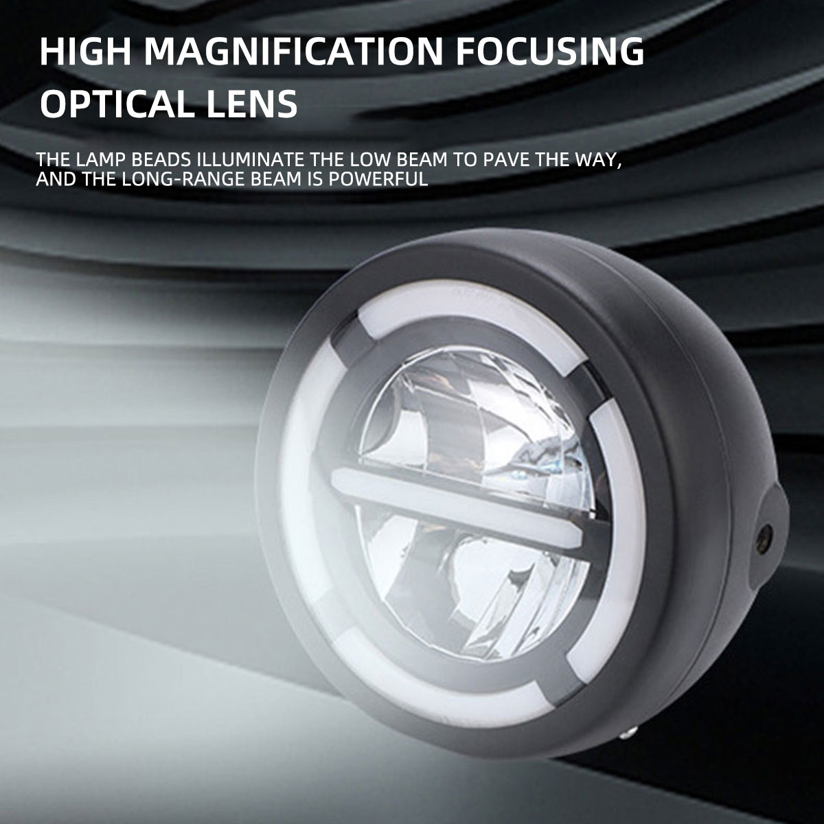 7インチLEDカーヘッドライト、バイク用ヘッドライト、ハーレ - Universal Motorcycle Led Headlight Projector のレビューと価格