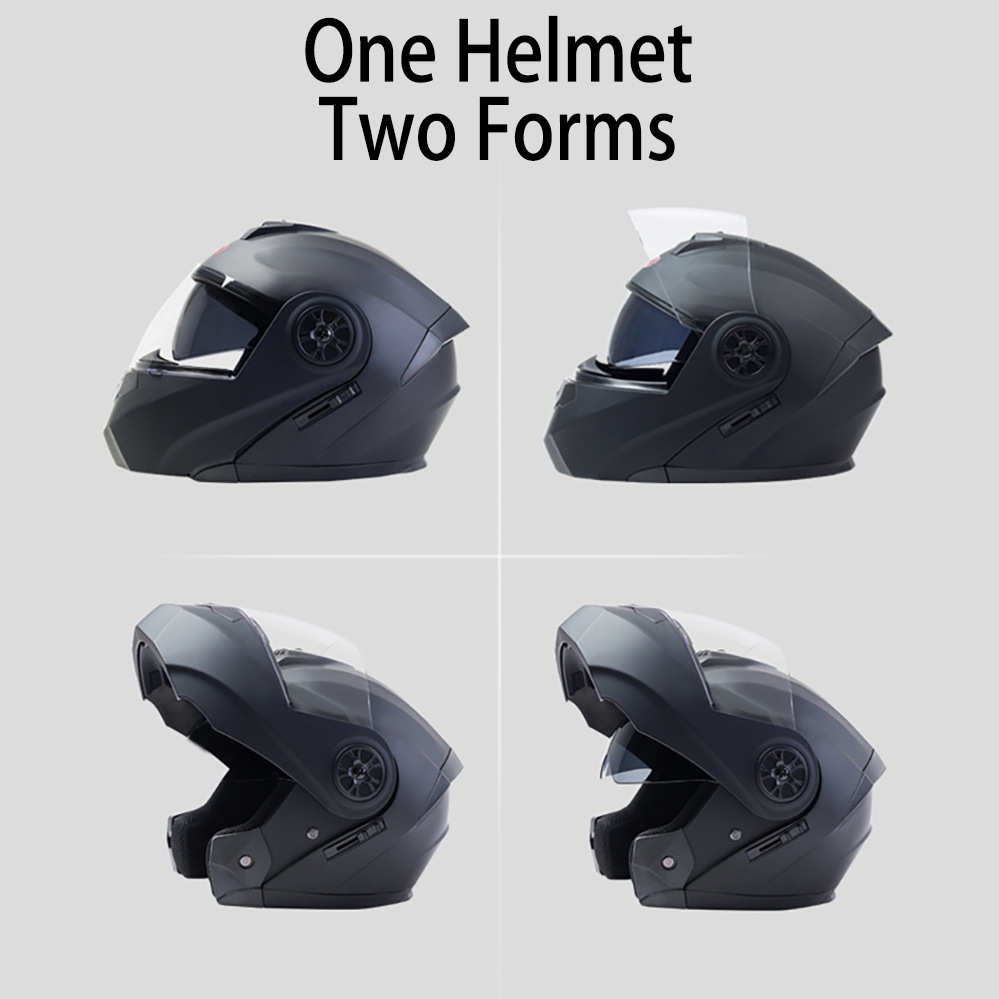 Bluetooth オートバイフルフェイスヘルメット男性女性 - Modular Flip Up Motorcycle Helmet Dot Approved のレビューと価格