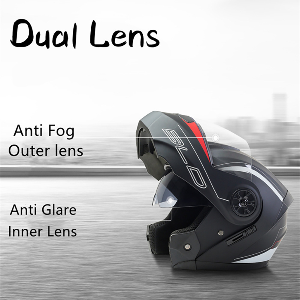 Bluetooth オートバイフルフェイスヘルメット男性女性 - Modular Flip Up Motorcycle Helmet Dot Approved のレビューと価格