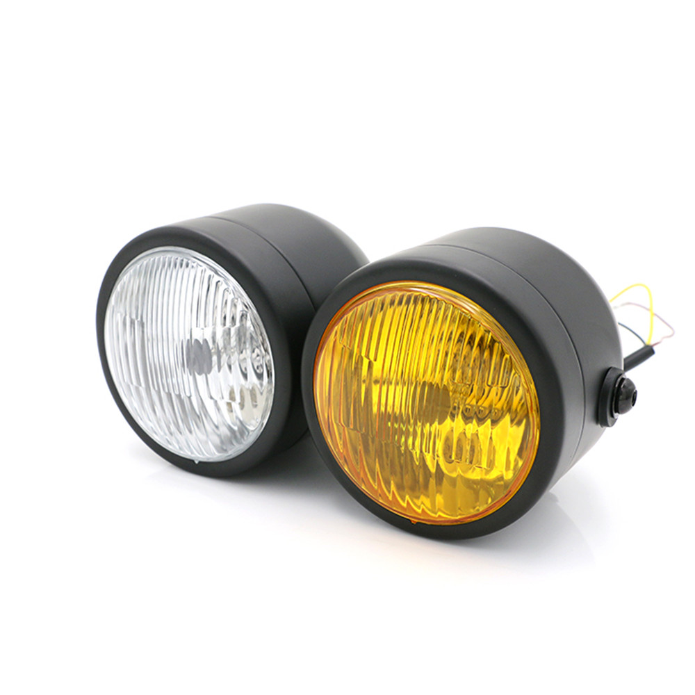 ユニバーサル H4 ツインヘッドライトオートバイダブルデュア - Universal Motorcycle Led Headlight Projector のレビューと価格