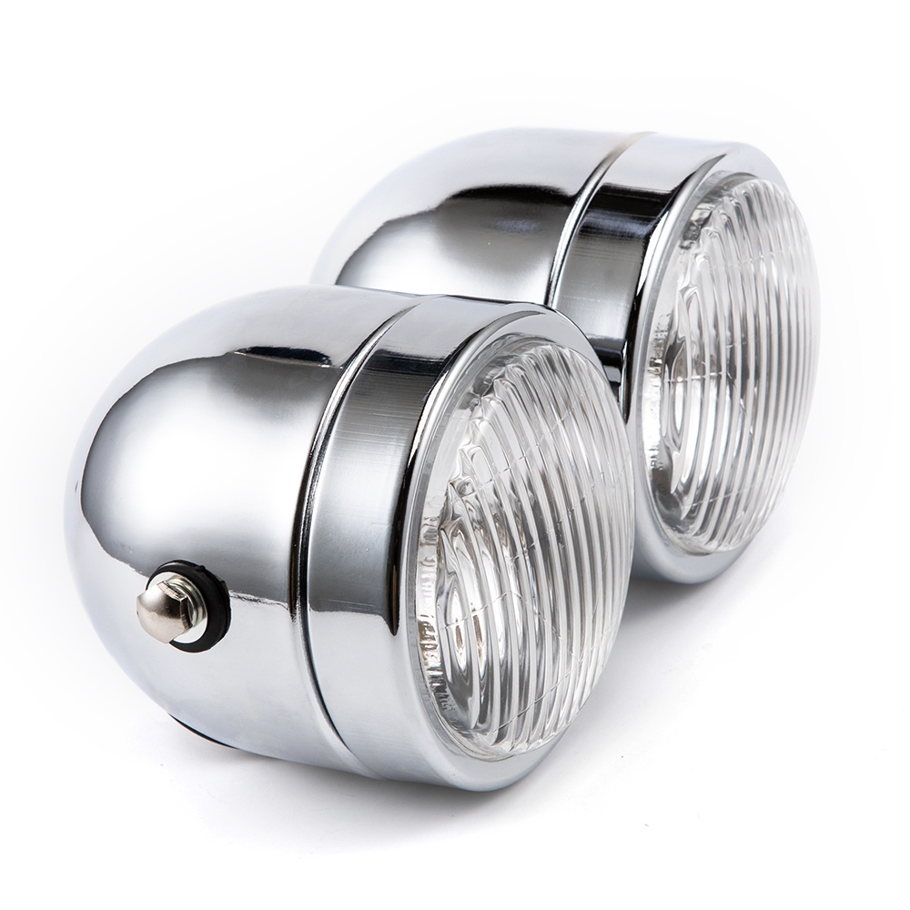 ユニバーサル H4 ツインヘッドライトオートバイダブルデュア - Universal Motorcycle Led Headlight Projector のレビューと価格