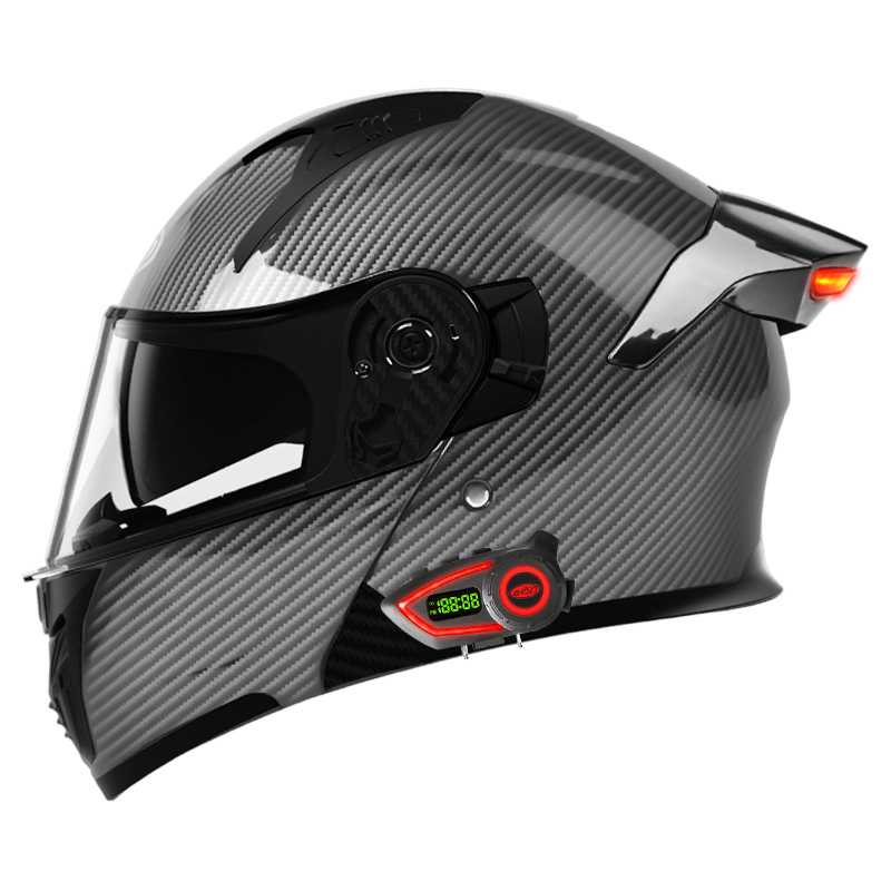 ABS素材のオートバイヘルメット、ダブルバイザー、モジュラー - Full Face Motorcycle Helmet With Bluetooth のレビューと価格