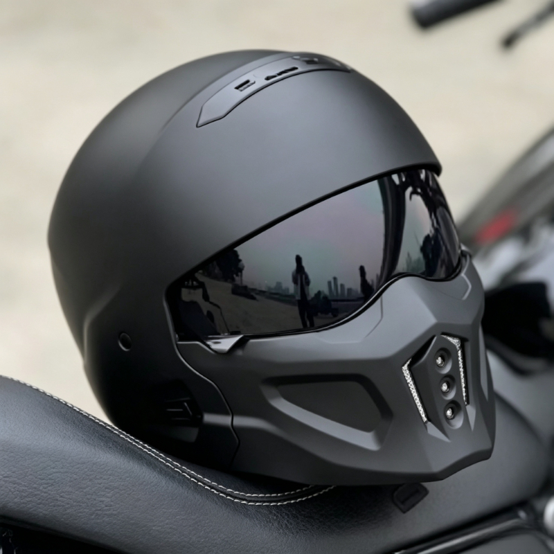 頑丈な明るい黒色のスコーピオンフルフェイスオートバイヘルメッ - Full Face Motorcycle Helmet With Bluetooth のレビューと価格